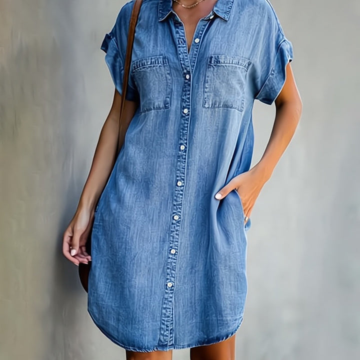 Helen | Button-Front Shirt Dress