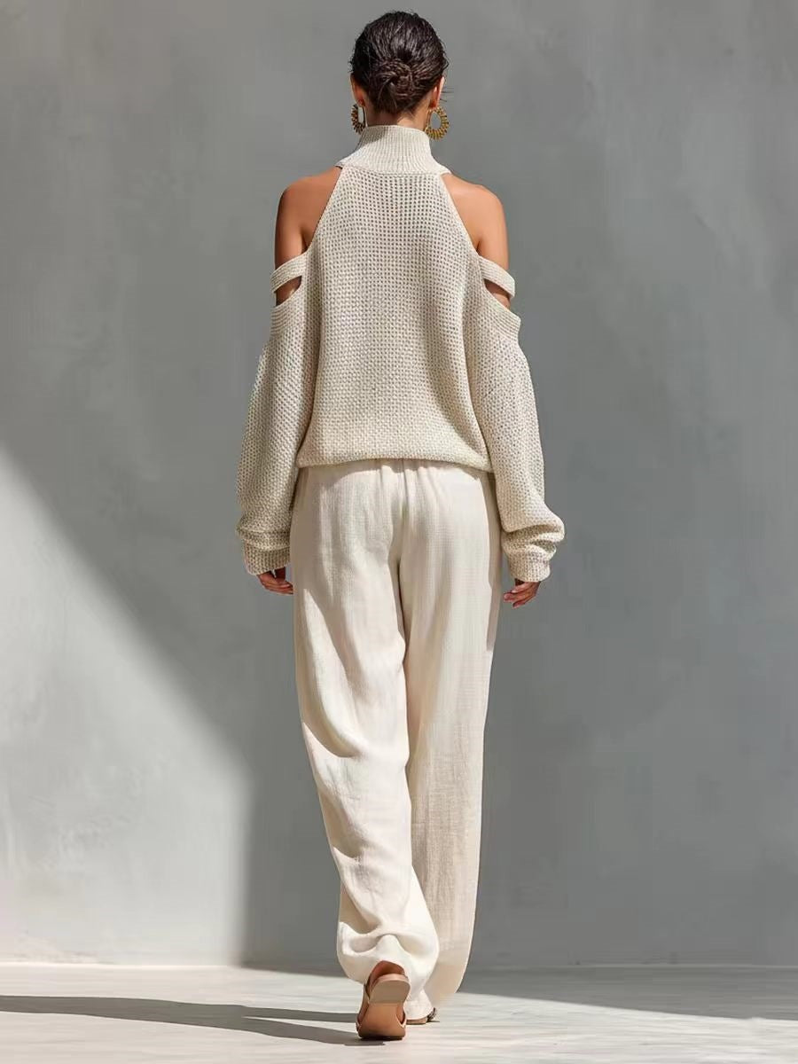 Saara - Modern Knit and Linen Set