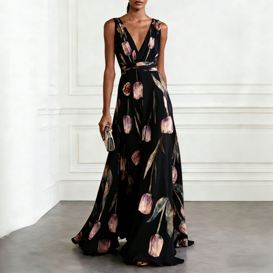 Iris – Elegant Floral Maxi Dress