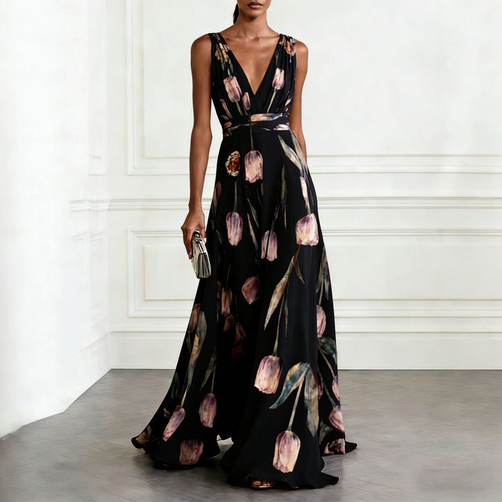 Iris – Elegant Floral Maxi Dress