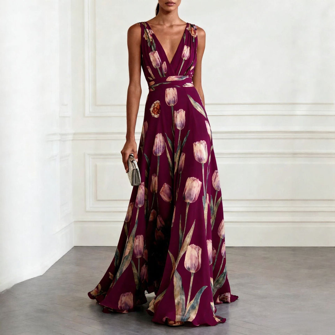 Iris – Elegant Floral Maxi Dress