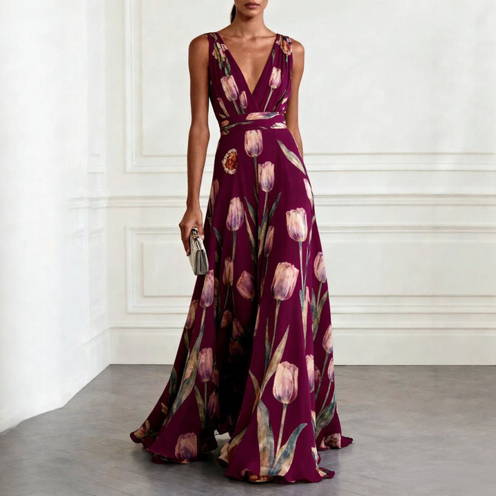 Iris – Elegant Floral Maxi Dress