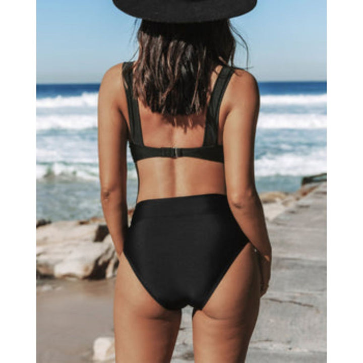 Kerttu | Solid High-Waisted Swimsuit