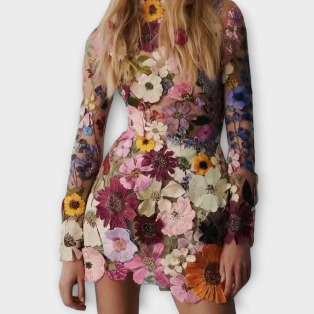 Dolores | Ruffled Floral Pattern Dress