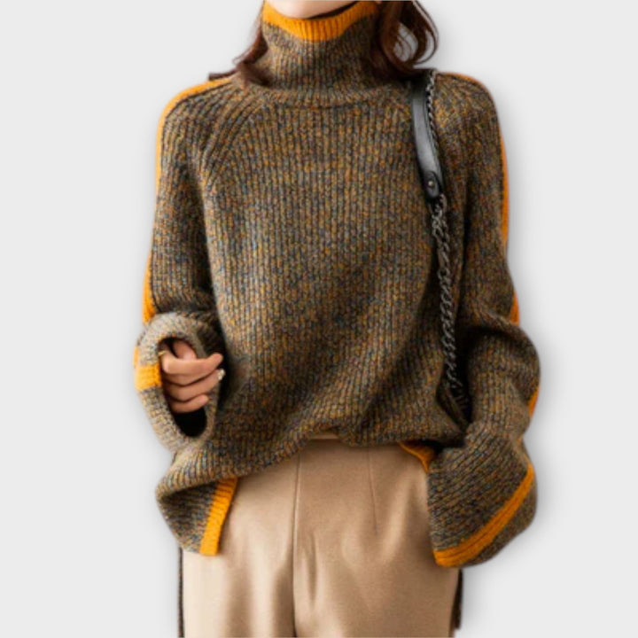 Breseis - Retro High Neck Knit