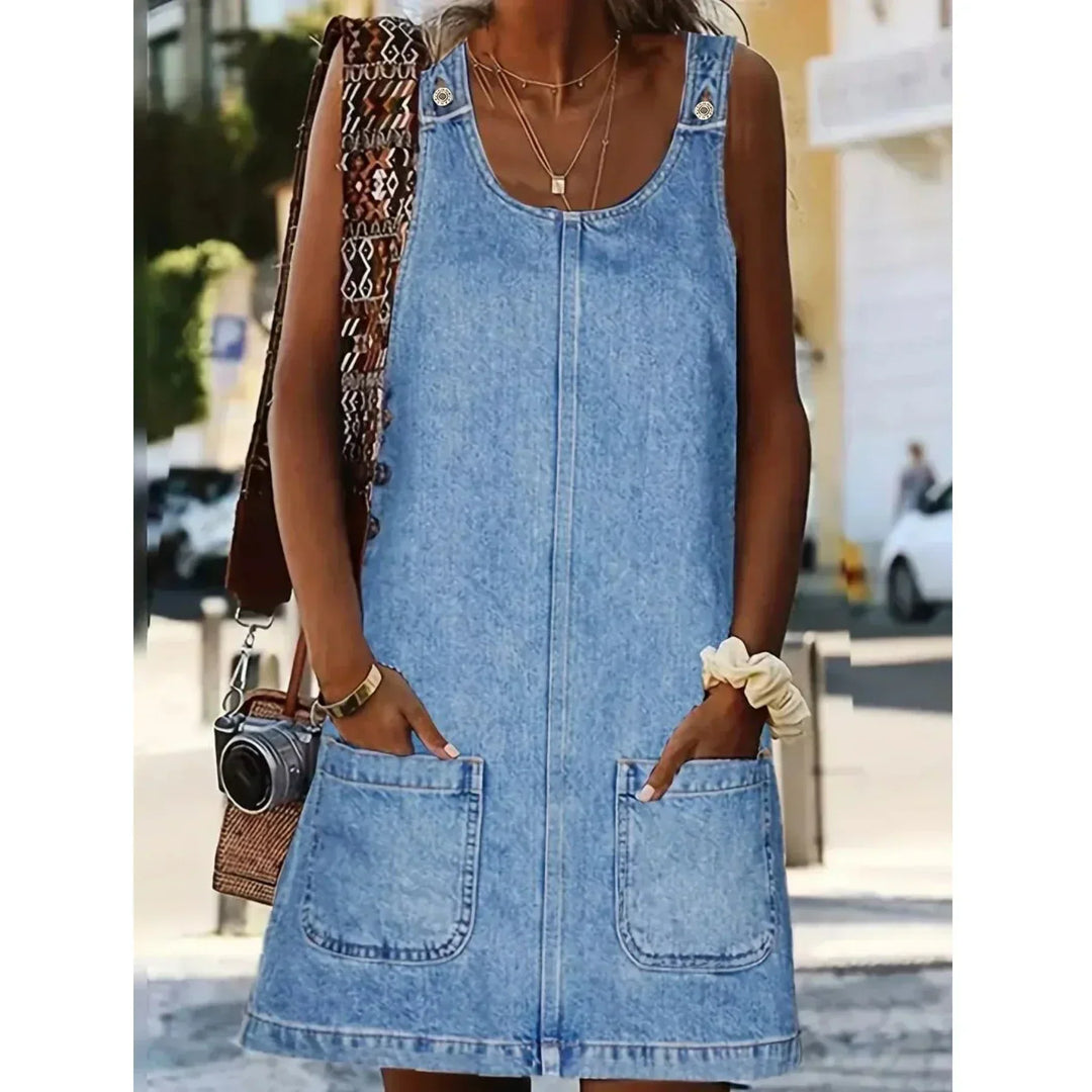 Saylor | Relaxed Denim-Style Dress