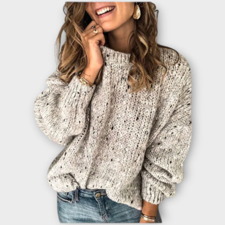 Eileen - Cozy Retro Shaped Denim Sweater