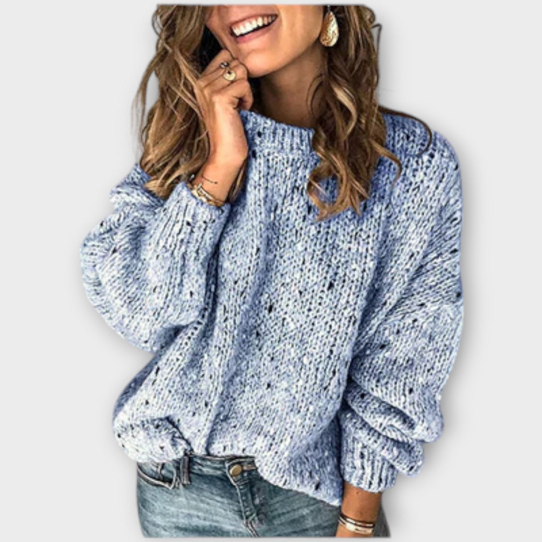 Eileen - Cozy Retro Shaped Denim Sweater