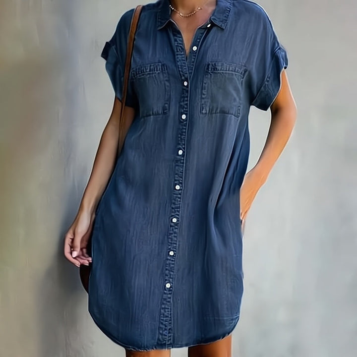 Helen | Button-Front Shirt Dress