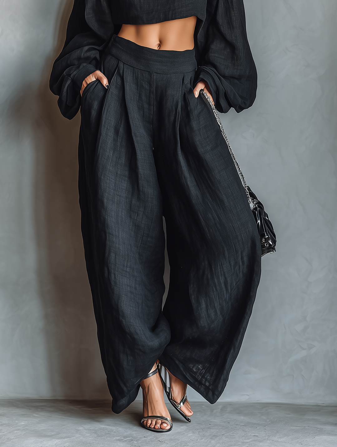 Tess™ - Open-Shoulder Set with Wide Pants