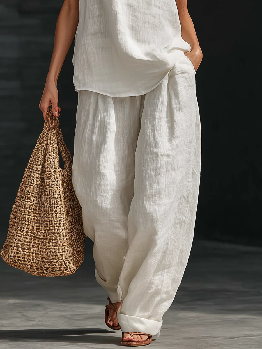 Zoë™ - Strapless Set with Wide Pants