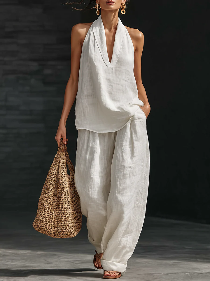 Zoë™ - Strapless Set with Wide Pants