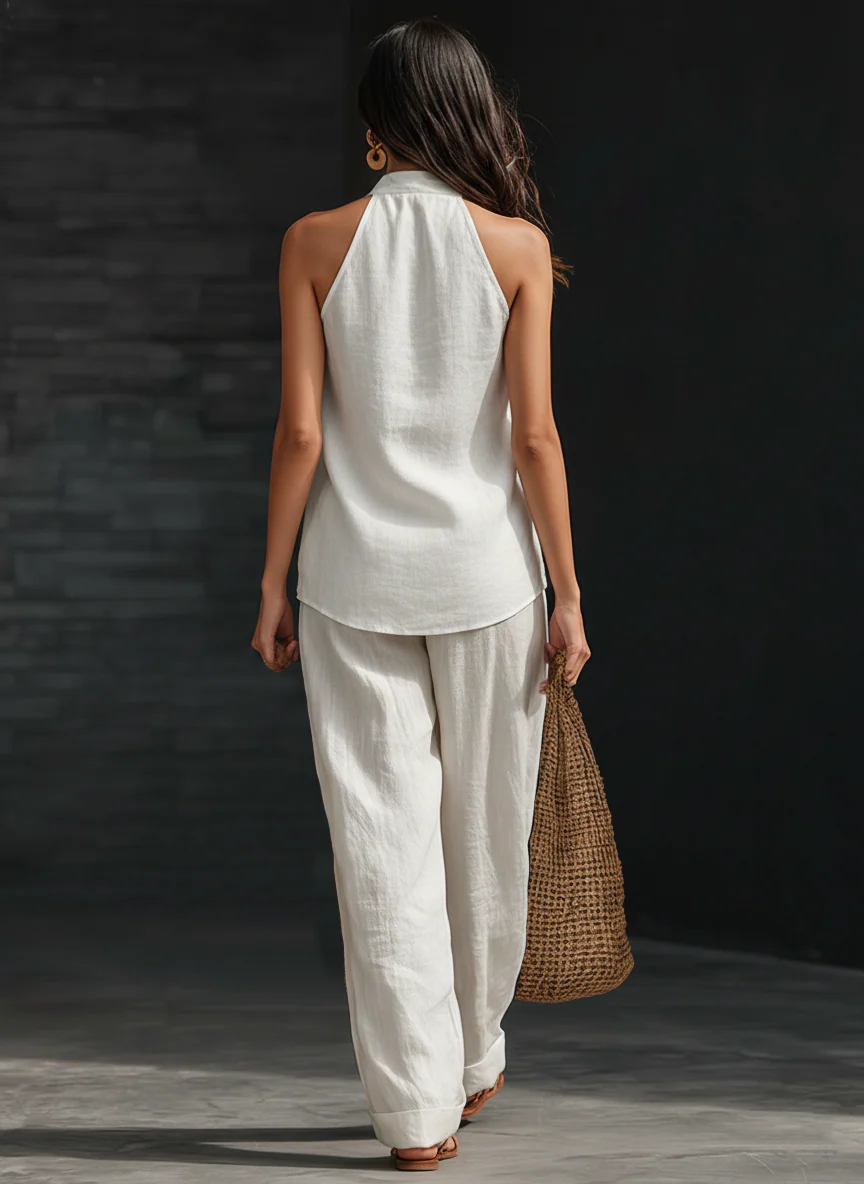 Zoë™ - Strapless Set with Wide Pants