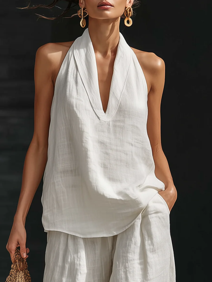 Zoë™ - Strapless Set with Wide Pants