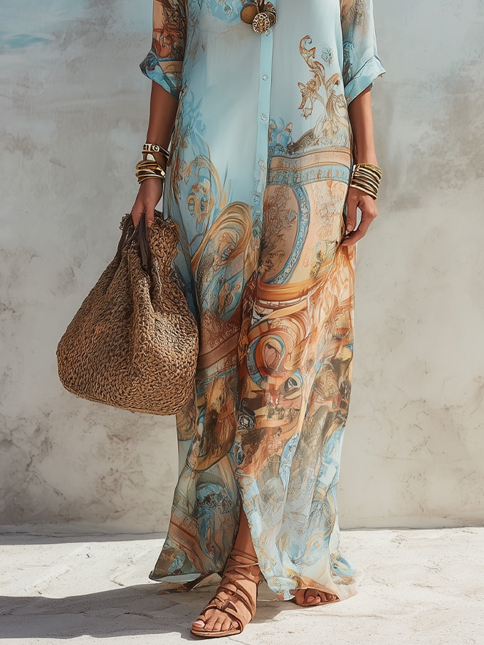 Sini - Mediterranean Shirt Dress