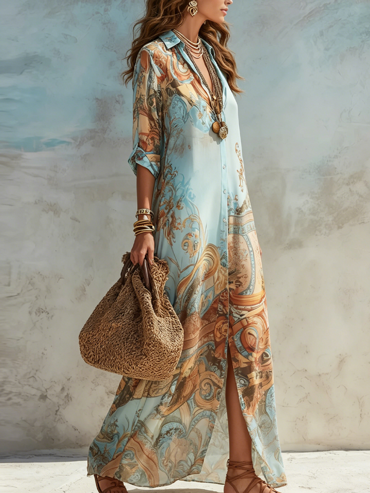 Sini - Mediterranean Shirt Dress