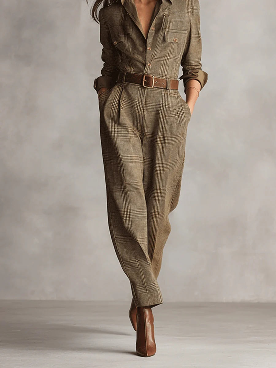 Anna™ - Checked Stylish Jumpsuit