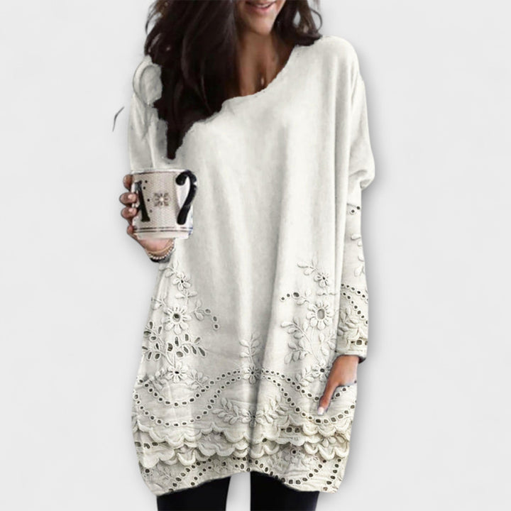 Riley – Printed Sweatshirt with Embroidery