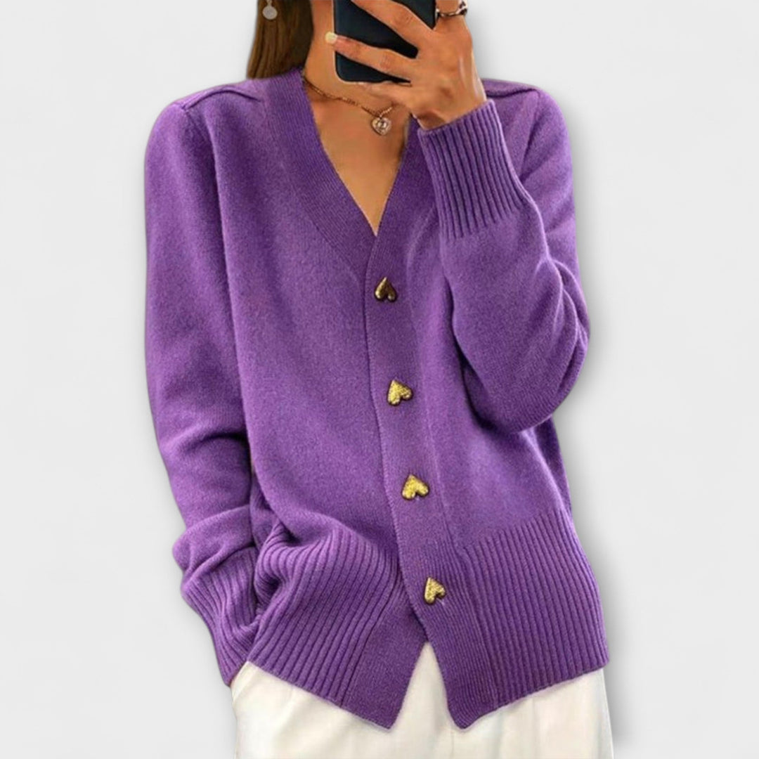 Marij – Vintage Style V-Neck Sweater for Women