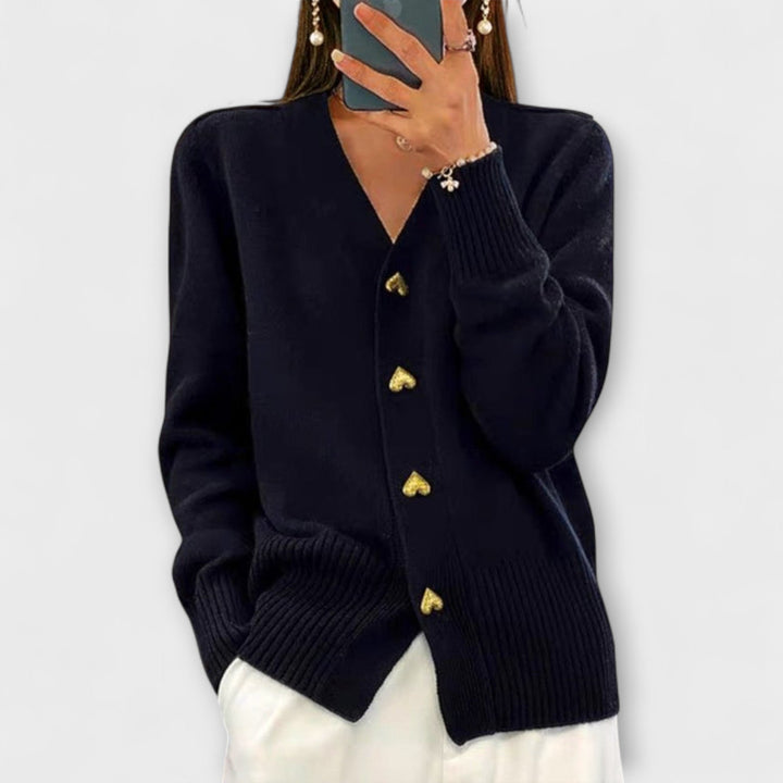 Marij – Vintage Style V-Neck Sweater for Women