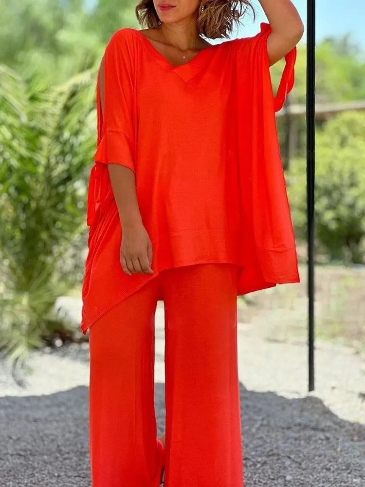 Ursula™ | Open Shoulder Tunic Set and Pants