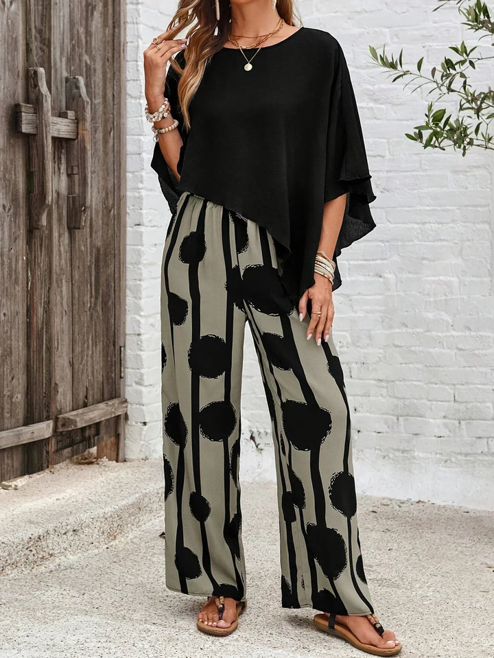 Valeriana™ | Asymmetrical Top and Boho Pants