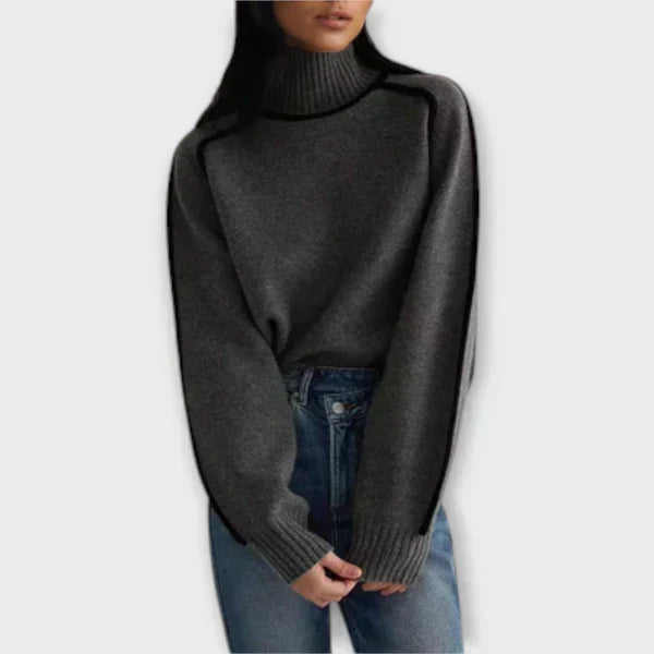 Emilia - Stylish Sweater and Elegant High Neck Top