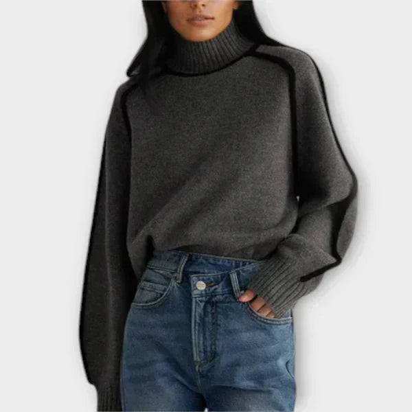 Emilia - Stylish Sweater and Elegant High Neck Top