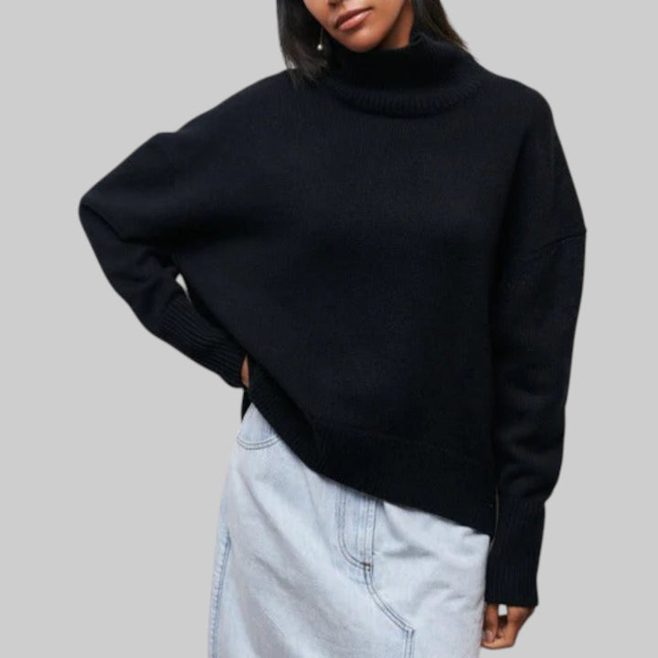 Amélie - Oversized Cotton Hoodie with Round Neckline
