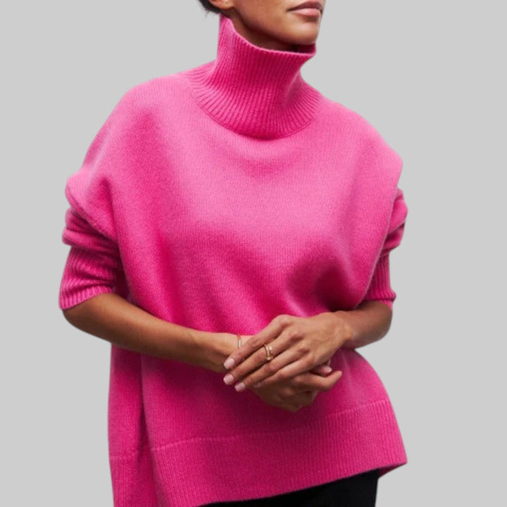 Amélie - Oversized Cotton Hoodie with Round Neckline
