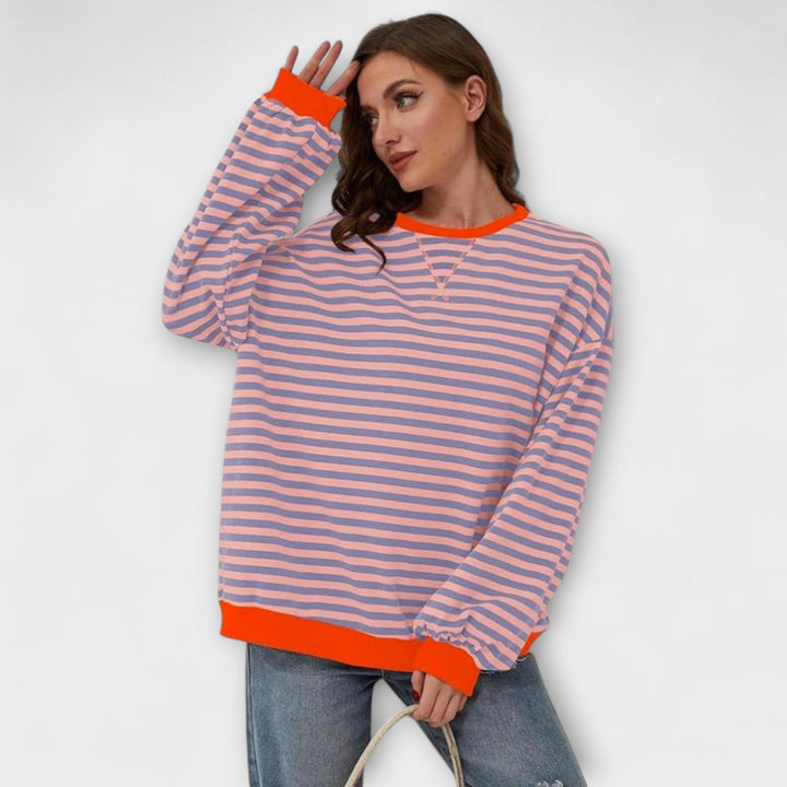 Mary - Striped Oversized Knit Cardigan