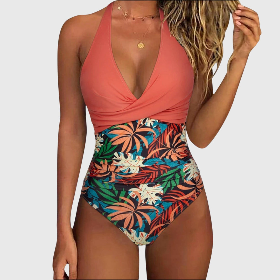 Iida | Stylish Neckline Swimsuit