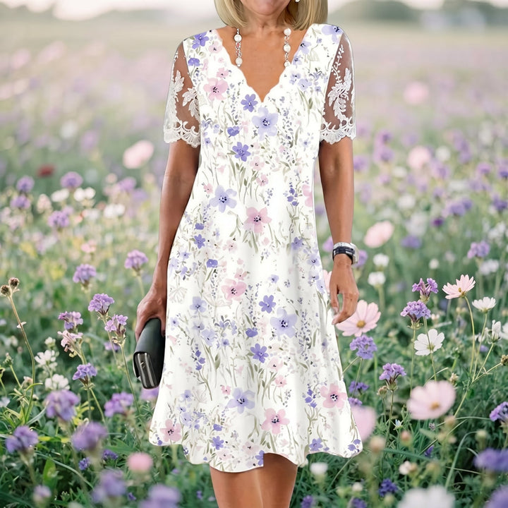 Edith | Long-Sleeved Lace Midi Dress
