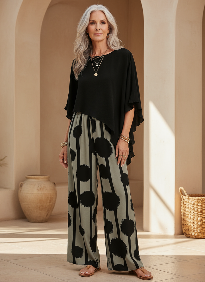 Valeriana™ | Asymmetrical Top and Boho Pants