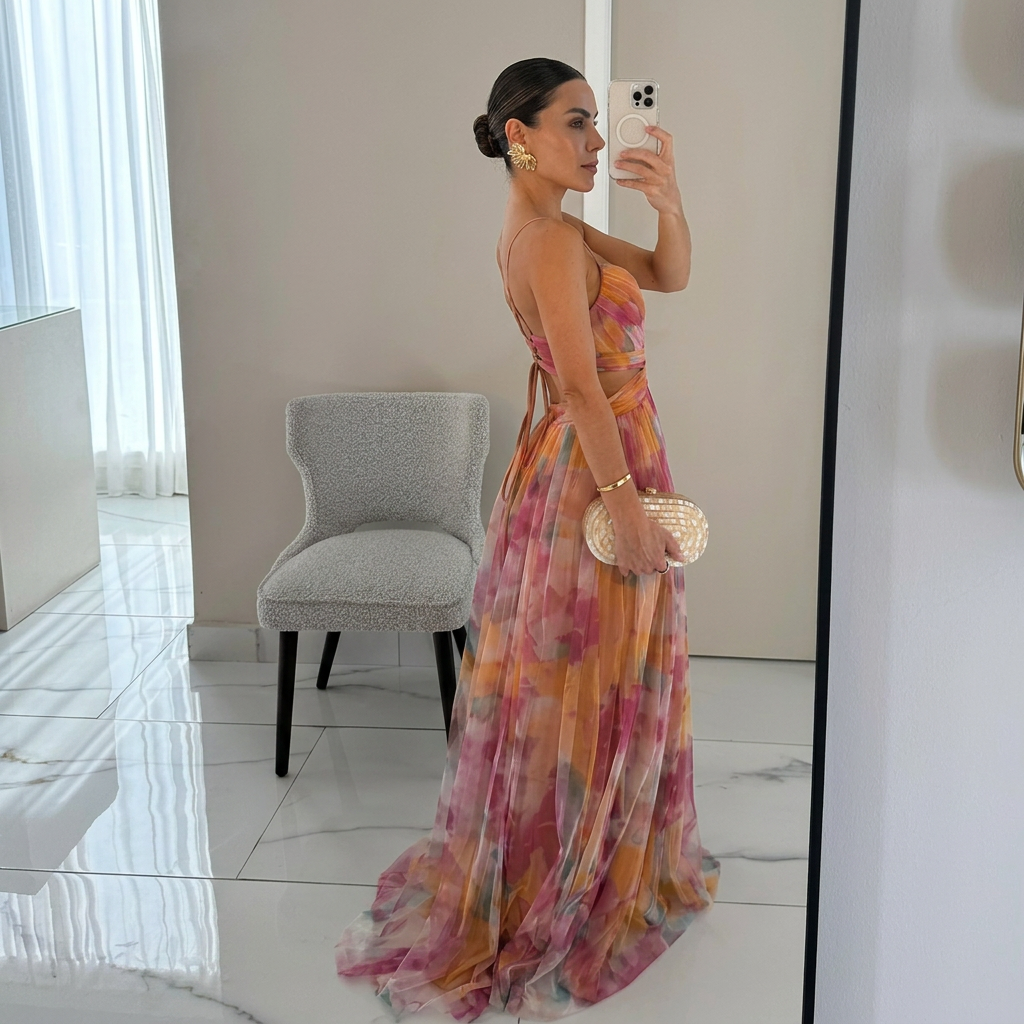 Margareeta – Floral Pattern Maxi Dress
