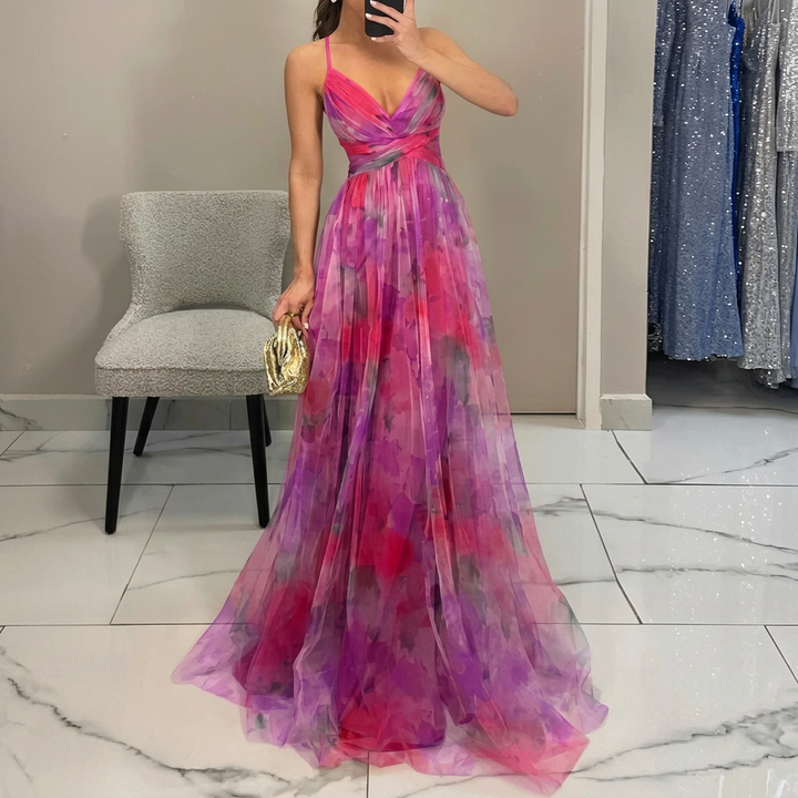 Margareeta – Floral Pattern Maxi Dress