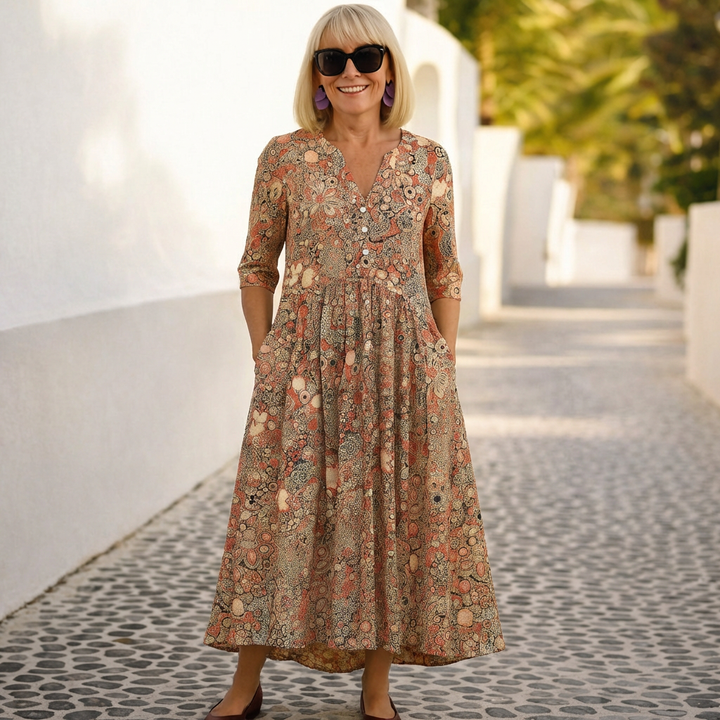 Olivia | Elegant V-Neck Dress