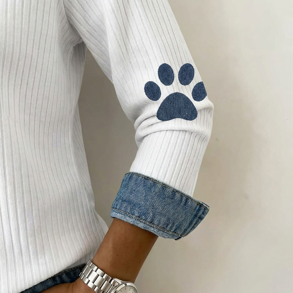 Stella™ | Artistic Denim Patchwork Top