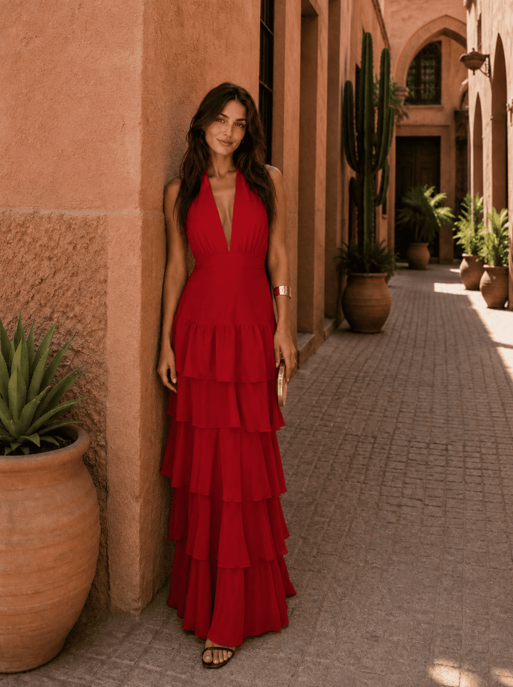 Manila dress in red