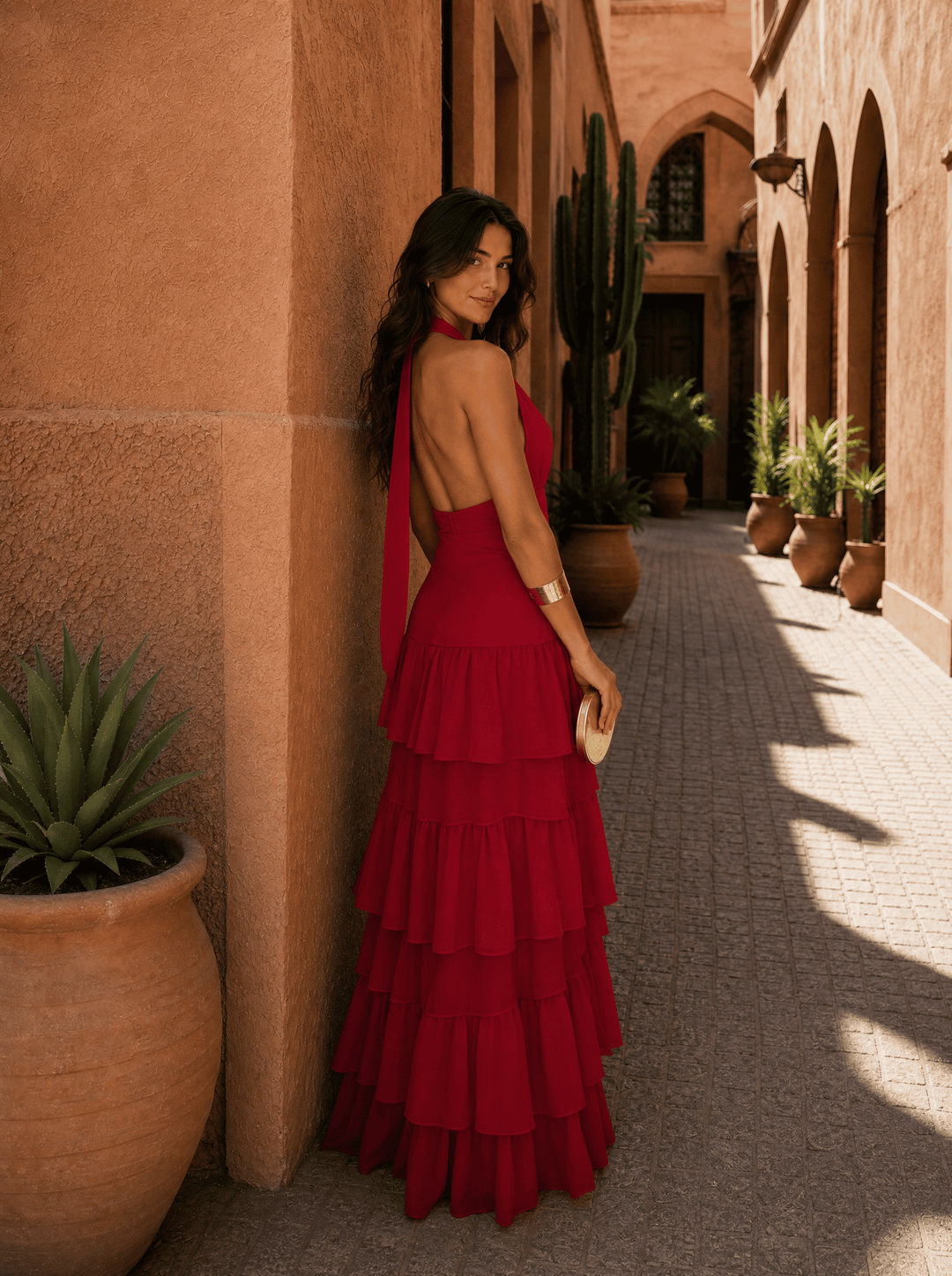 Manila dress in red