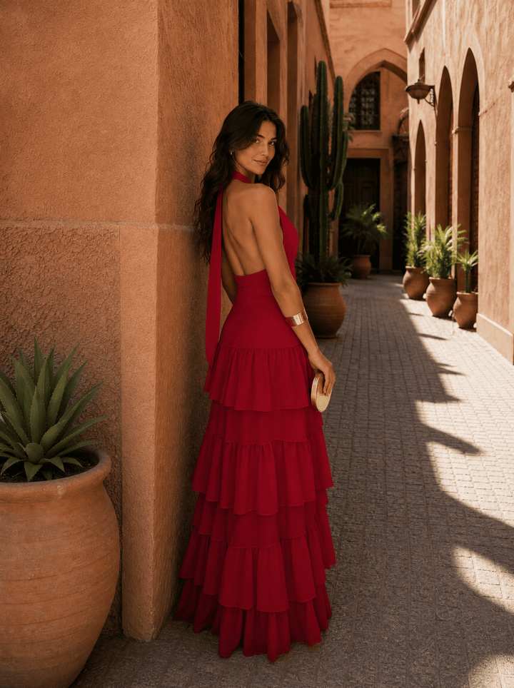 Manila dress in red