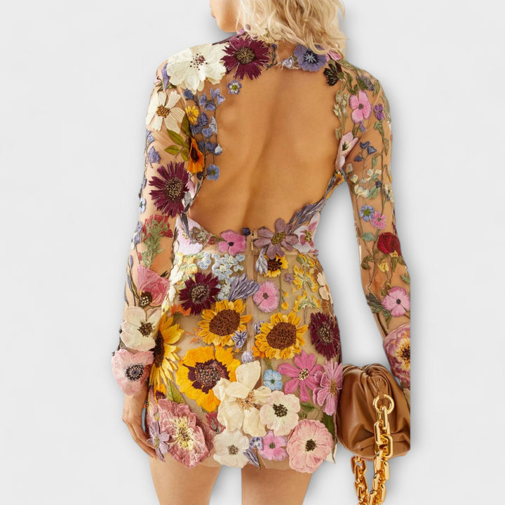 Dolores | Ruffled Floral Pattern Dress