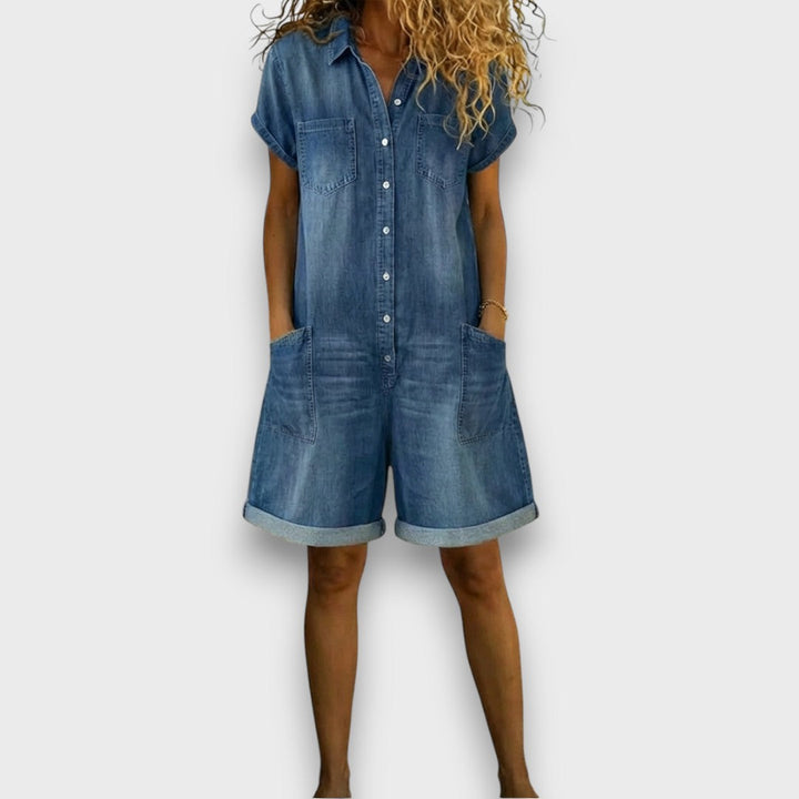 Joan | Vintage Cotton Denim-Style Overalls
