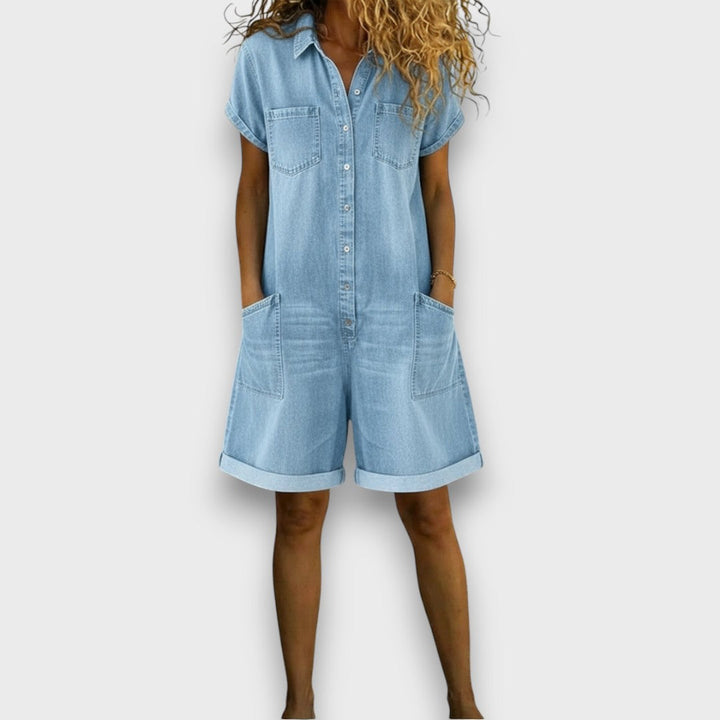 Joan | Vintage Cotton Denim-Style Overalls