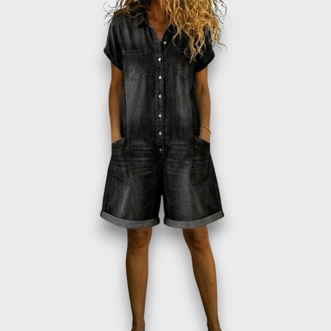 Joan | Vintage Cotton Denim-Style Overalls