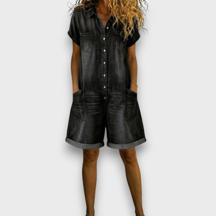 Joan | Vintage Cotton Denim-Style Overalls