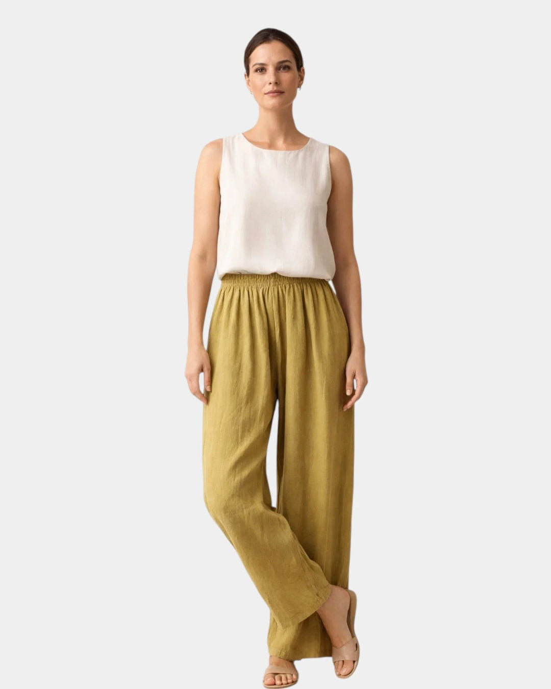 Alix - Cotton and Linen Trousers