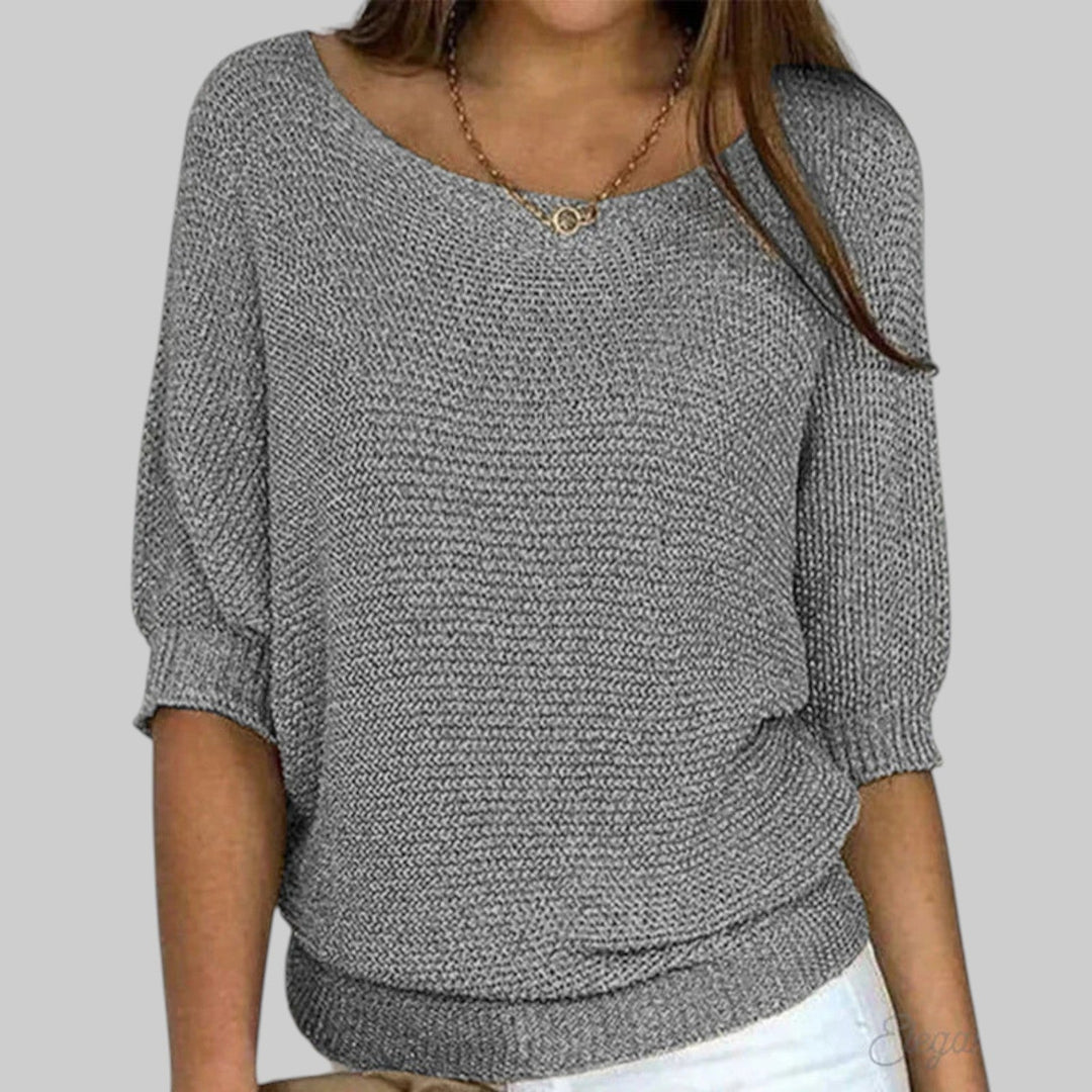 Luigia - Stylish Cable Knit Sweater