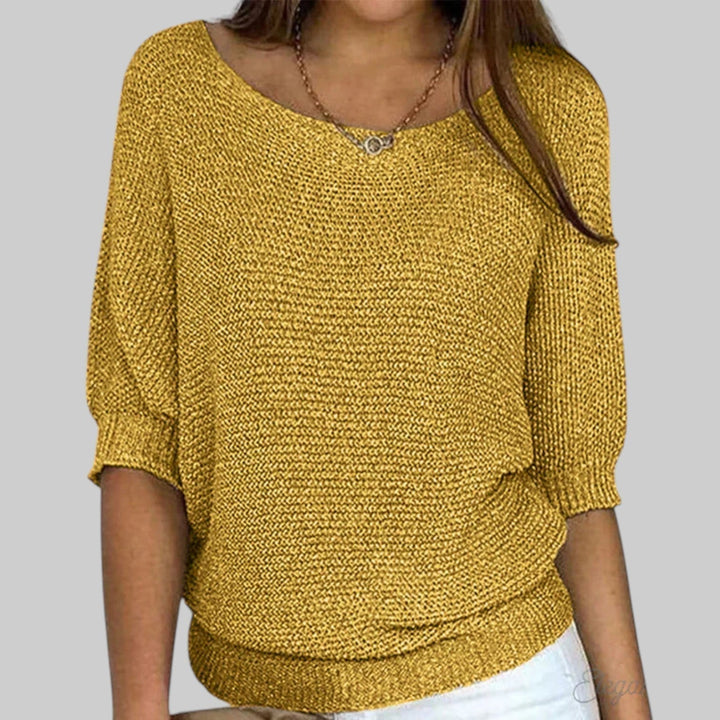 Luigia - Stylish Cable Knit Sweater