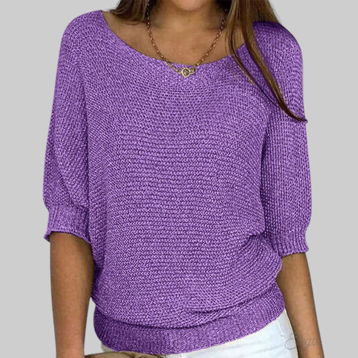 Luigia - Stylish Cable Knit Sweater
